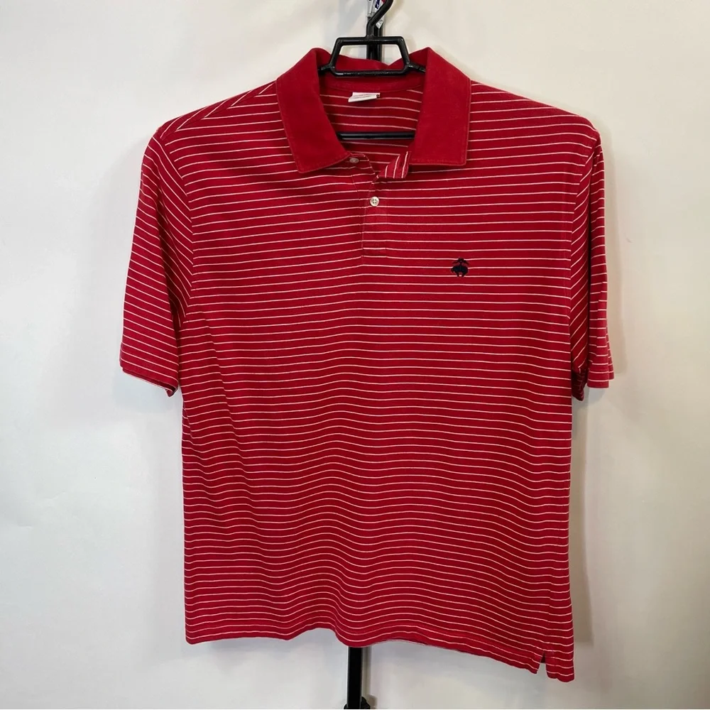 Brooks Brothers Red White Striped Size XL Men’s Polo